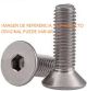 Tornillo Allen C/Plana Inoxidable 1/4 X 2