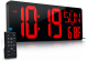 Reloj de pared digital grande con control remoto LED de 16.5 pulgadas