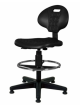 Silla De Produccion Estrella De 5 Puntas En Poliamida Y Con Rodajas Tipo Dual. Elevación: Por Medio De Pistón Neumático Que Permite Ajustar La Altura Del Asiento.