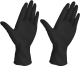 Caja De 100 Guantes De Nitrilo Vinil De Alta Calidad Color Negro, Sin Látex, Sin Polvo, Diseño Ambidiestro, Ajuste Perfecto, Desechables Y Resistentes