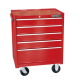Gabinete móvil con 5 gavetas color rojo 27