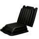 Tapa de domo para carro volcador negro 3/4 cyd Rubbermaid      