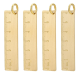 4 reglas pequeñas de metal de 6 cm de latón dorado recto, herramienta de medición métrica, decoración de llavero, adornos, colgantes, regla, marcapáginas, llaveros
