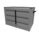 Gabinete superior color gris 3 gavetas