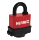 Candado laminado, recubierto de plástico, 40 mm Hermex   