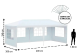 Toldo 3x6 Toldos Para Exteriores Con Paredes Jardín Carpa Plegable Toldo Para Playa Carpa Toldo Para Auto , Ideal Para Jardines Y Exteriores Y Boda Y Fiesta (3x6)