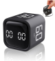 Temporizador Digital Cubo, Sensor de Gravedad de Cocina, 5/10/30/60 Minutos y Cuenta Regresiva, Mini Temporizador Recargable, Alarma con Vibración y Sonido Ajustable para Trabajo, Cocinar, Estudiar