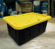 caja de plástico de uso rudo 64 litros negro