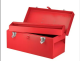 Caja portaherramientas métalica con asa plástica color rojo 16