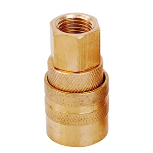 Cople de bronce de conexión rápida 1/4" NPT, hembra