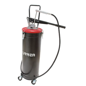 Inyector de grasa con cubeta de palanca con ruedas de 20 kg, 4,000 PSI