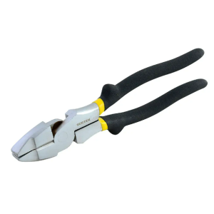 Pinza para electricista con mango rubber grip de 9" corte lateral reforzada