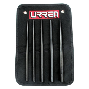 Juego de punzones guía botador largos,  5 piezas