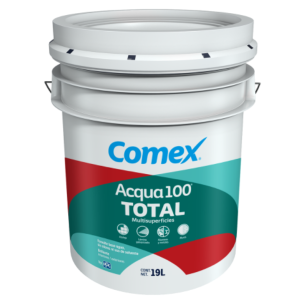 Pintura Esmalte Base Agua Aqua 100 Max Negra Marca Comex Cubeta De 19 Litros