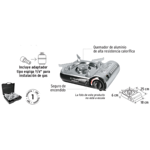Estufilla Portátil Encendido electrónico Truper