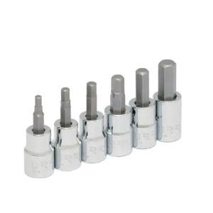 Juego de dados punta hexagonal cuadro de 3/8", 6 puntas, métricos, 6 piezas