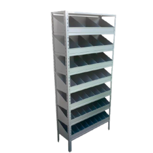 Anaquel organizador de 7 niveles con divisiones por nivel 30 x 85 x 200 cm