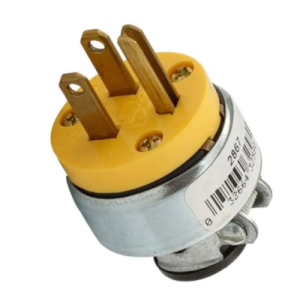 Clavija De Vinil Blindada 15A 125V 2P 3H Amarillo Nema 15P Wiring Devices