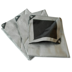 lona cubre caja de camioneta 3 toneladas, lona liviana en color gris cincho y argollas de sujeccion 