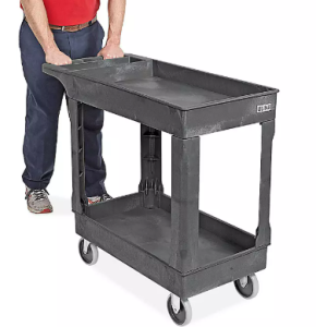 CARRITO UTILITARIO NEGRO 40 X 18 X 33"