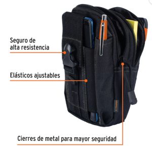 Bolso táctico negro para cinturón