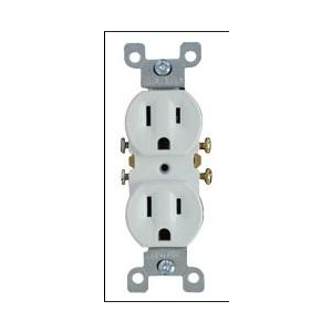 Contacto Duplex 15A 125Vac Marfil Arrow Hart Con Guardas Protectoras