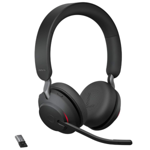 Jabra Evolve2 65, UC Stereo Auriculares Inalámbrico Diadema Oficina/Centro de Llamadas USB Tipo A Bluetooth Negro