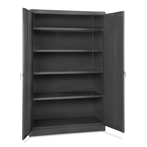 Gabinete Jumbo de Uso Pesado para Almacenamiento - 48 x 24 x 78", sin Ensamblar, Negro, 122 x 61 x 198 cm