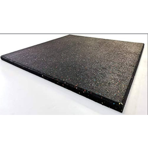 Almohadilla antivibración de 60.96 x 60.96 cm, 1.52 cm, almohadilla de vibración de goma gruesa de alta resistencia, alfombrilla absorbente de sonido      