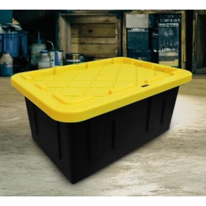 caja de plástico de uso rudo 42 litros negro