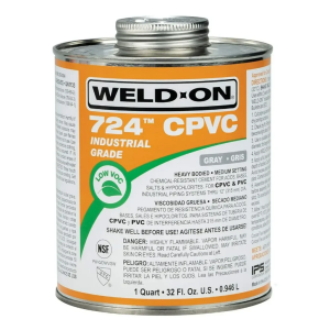 Pegamento Para Cpvc 1 Litro, Weld-on 724 Gris Industrial