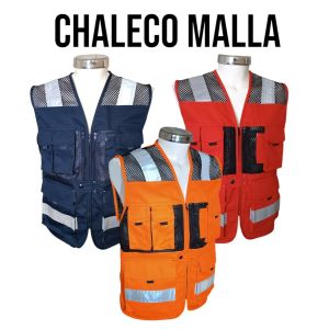 Chaleco Rescatista De Malla Con Doble Bordado