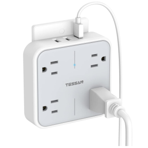  TESSAN Regleta Multicontacto Pared USB