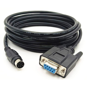 Cable de programación para Plc (Db9 hembra/Mini-Din macho de 8 pines) a PC